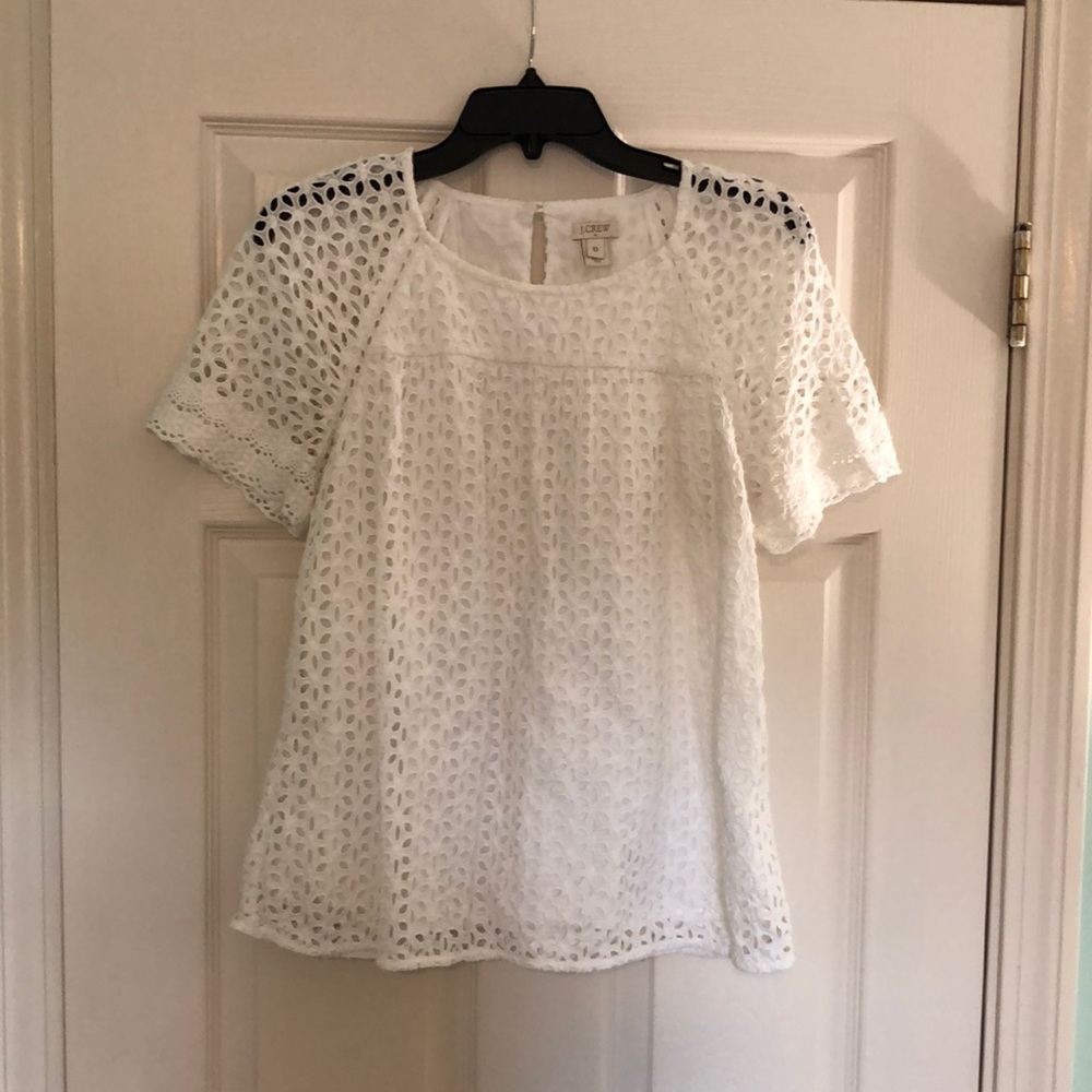 Cute Eyelet Lace Blouse
